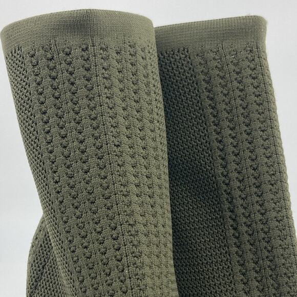 Catherine Catherine Malandrino Womens Green Knit Slip On Peep Toe Sock Boot 6 - Picture 3 of 10